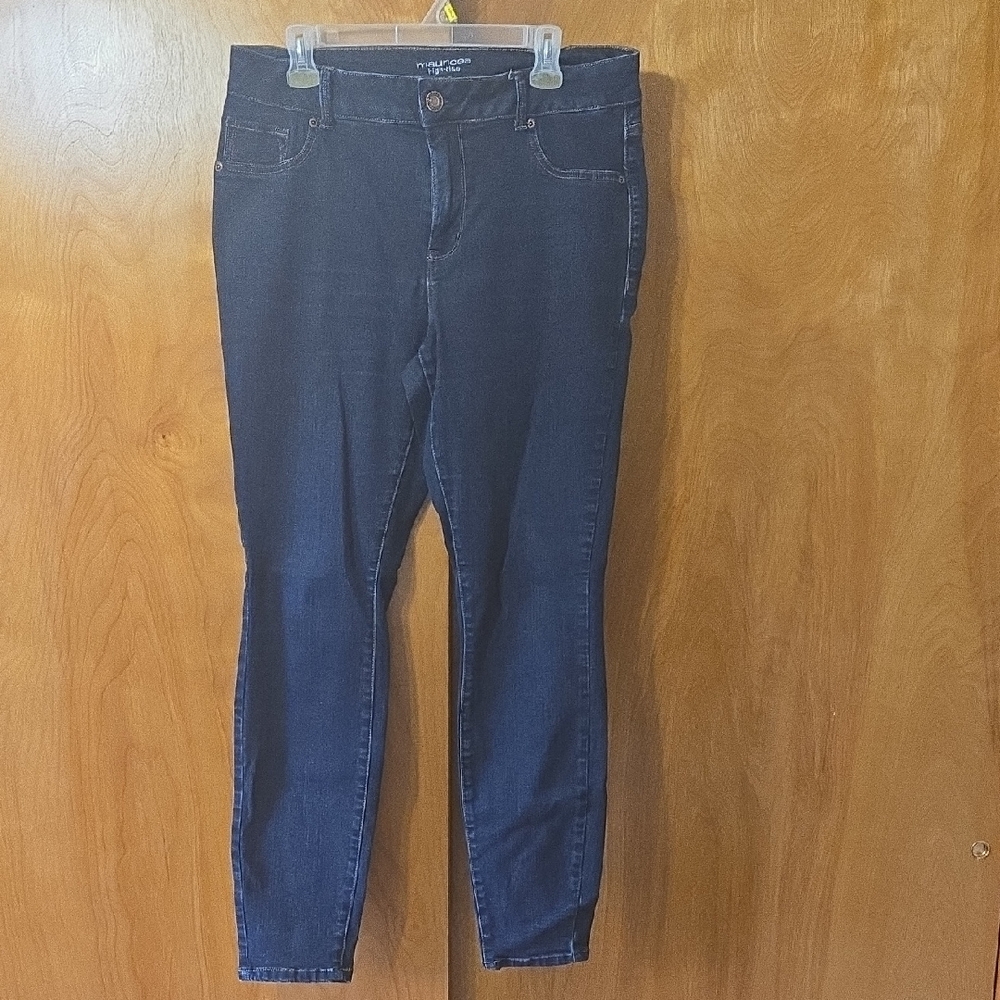 Maurice's High Rise Size 14W Long Dark Blue Women's Jeans